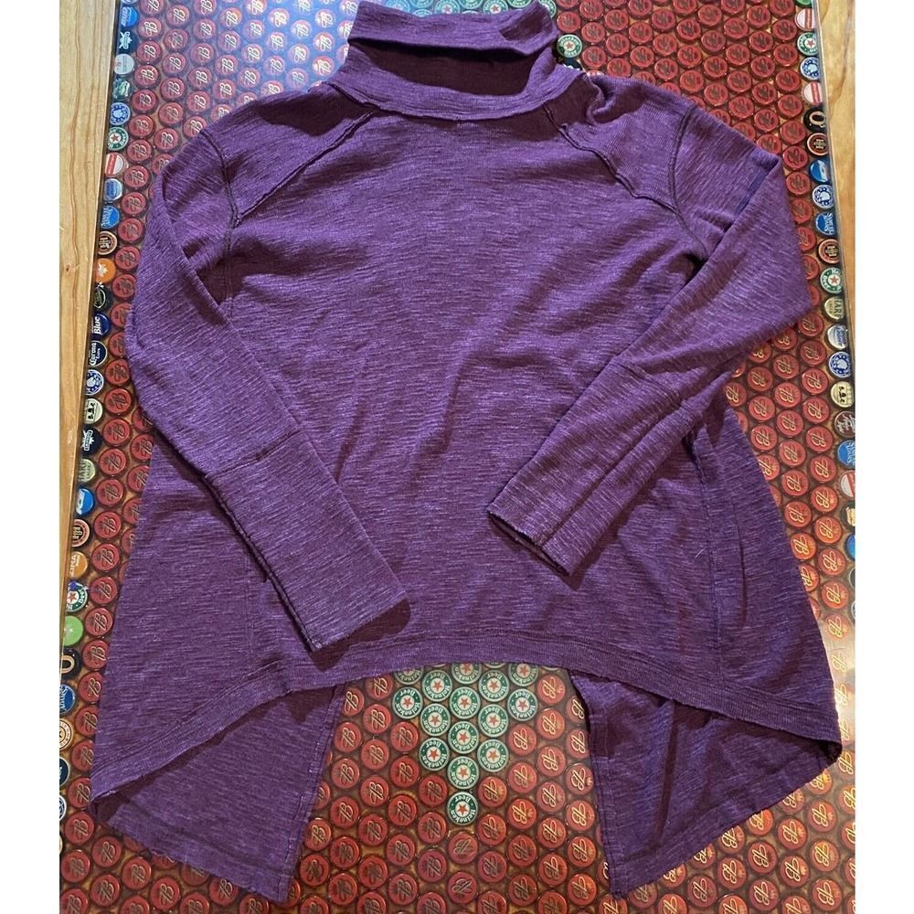 Free People We The Free Tara Split Back Turtleneck Tunic Shirt Women’s Medium